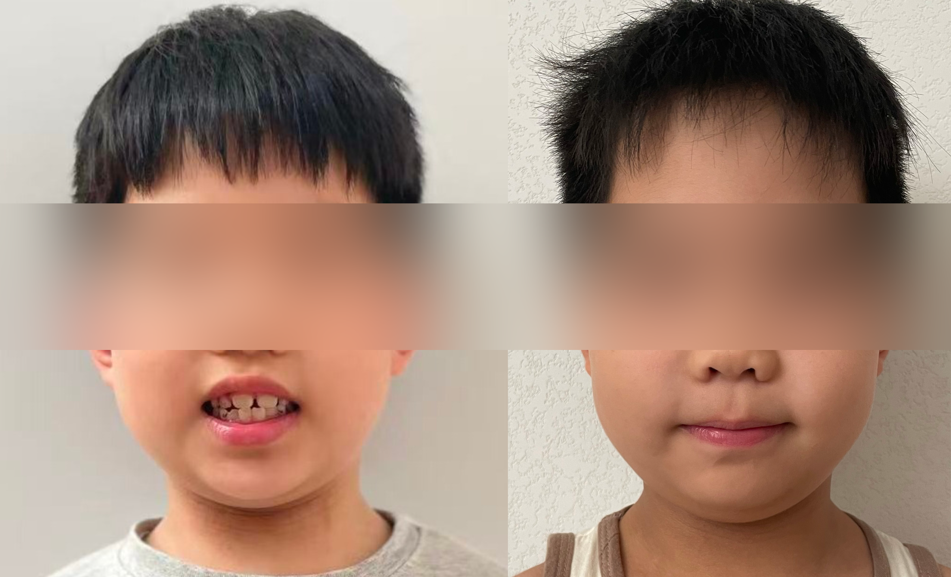 6岁孩子训练前后对比