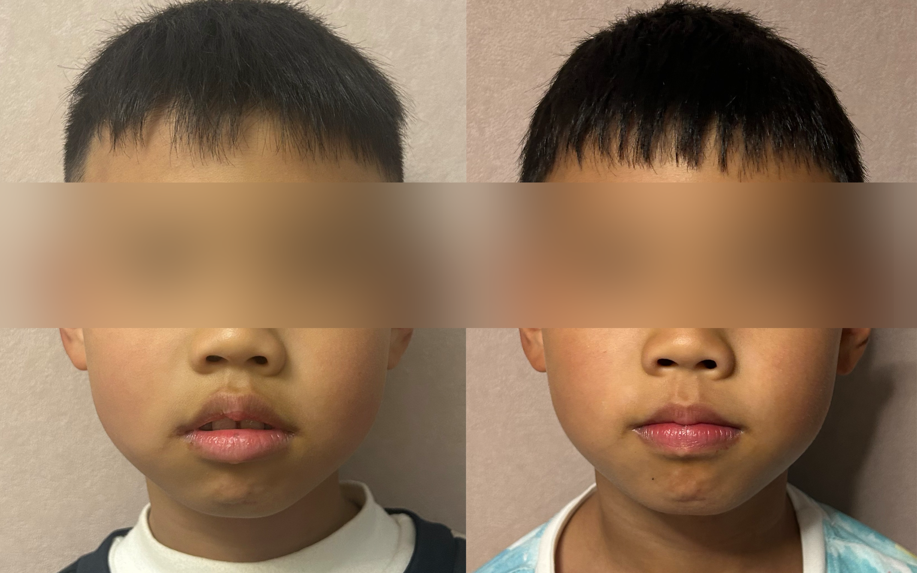 7岁孩子训练前后对比